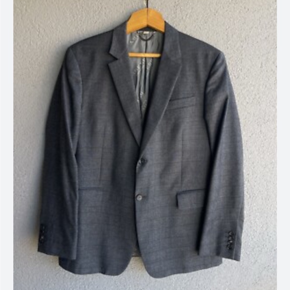 Vintage Burberrys wool plaid blazer jacket 48 regular EUC
